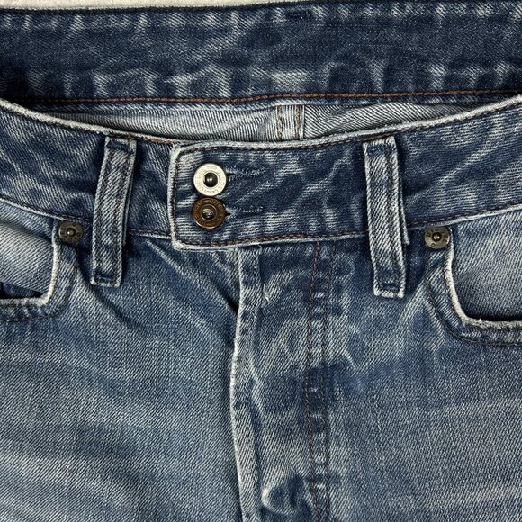 Diesel Jeans Men 30x30* Rabox Button Fly Blue Straight Leg Distressed Italy Fade - Picture 5 of 16